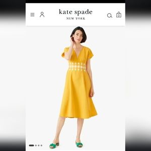 Kate Spade Yellow Dress Size 4